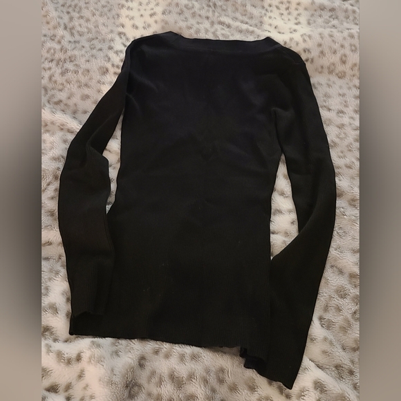 INC International Concepts Black Knit Top- Size Small - Picture 5 of 5